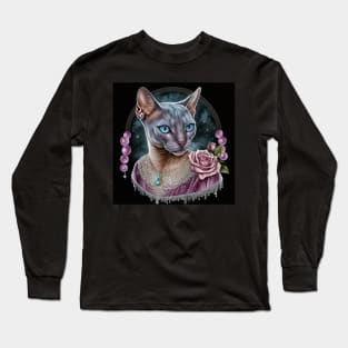 Elegant Abyssinian Cat Long Sleeve T-Shirt